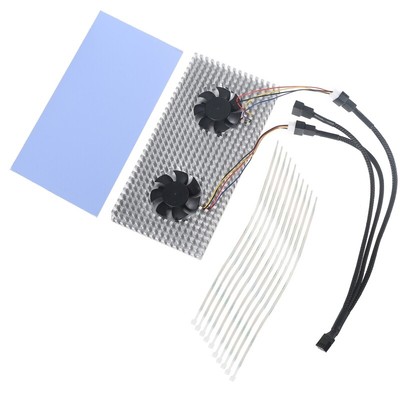 Alloy Graphics Card Backplane Radiator Dual Fan Radiator for RTX3090 3060