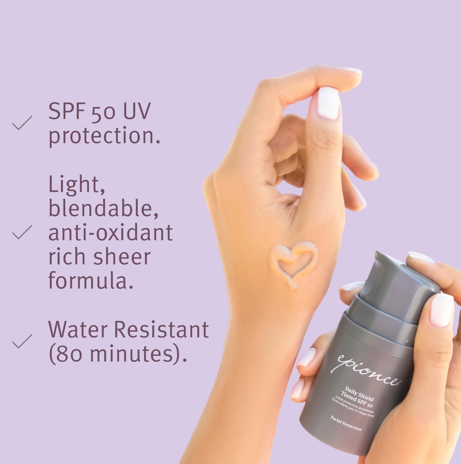 Epionce Daily Shield Tinted SPF 50 Sunscreen - Water Resistant Broad Spectrum 