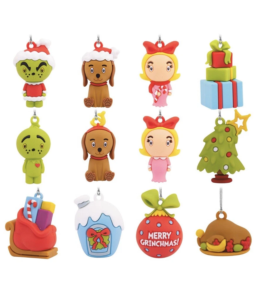 2023 Hallmark SEUSS GRINCH Advent Calendar Christmas Tree 12 Mini Ornaments NEW - Image 4 of 4