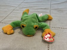 Ty Beanie Baby Smoochy The Frog 1997 RARE, Retired, Errors