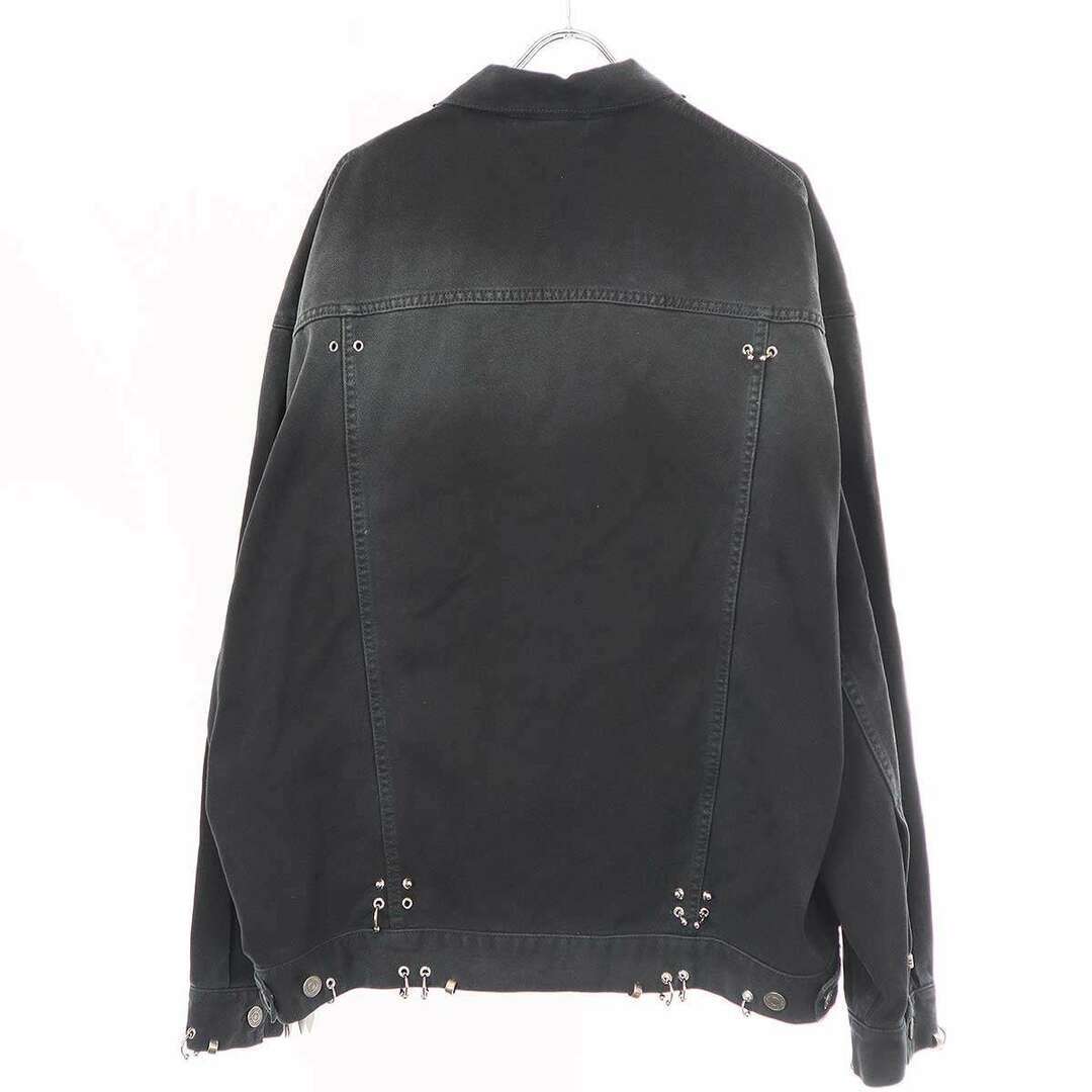 BALENCIAGA 24SS Pierced Denim Jacket 764518 TNW11 Black 1 BALENCIAGA 24SS Pierced Denim Jacket 764518 TNW11 Black 1