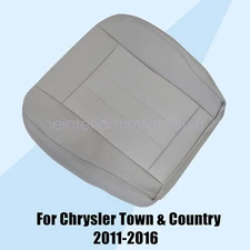 For Chrysler Town & Country 2008 to 16 Driver Bottom Replacement Seat Cover Gray
