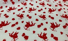 DAVID TEXTILES - CUPID & HEARTS ALLOVER-- BY THE YARD