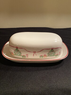 Sango Home For Christmas Butter Dish