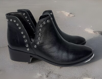 Kaanas Taranto Evereve Size 8 Black Studded Ankle Boot Booties Shoes New
