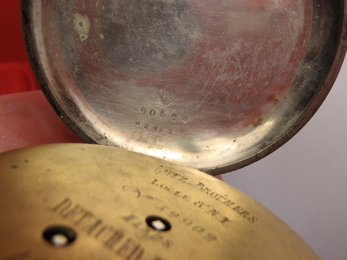 Rare Litz Brothers Three Finger Bridge Hunter Case pocket watch 1890 - Picture 13 of 18