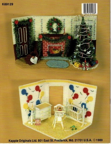 VINTAGE PLASTIC CANVAS KAPPIE MY FAVORITE ROOM FASHION DOLL FURNITURE - Picture 2 of 2