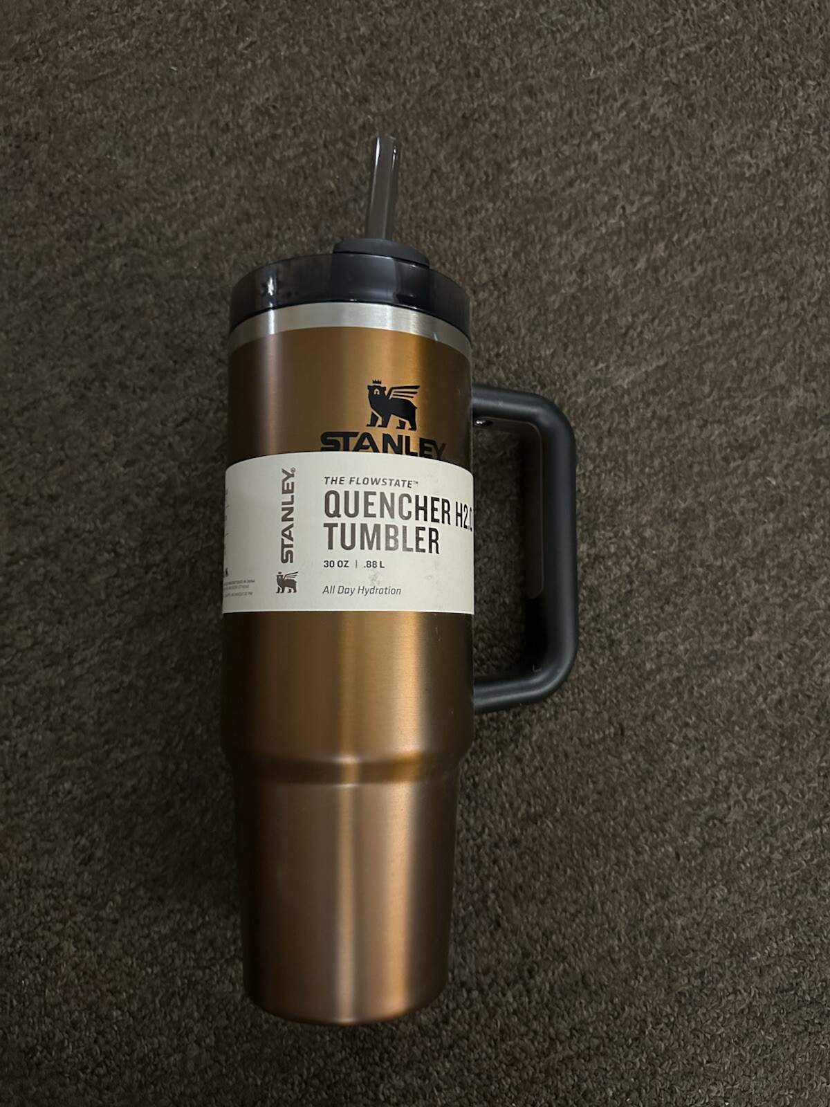 Stanley Cup Quencher H2.0 Tumbler 30oz Maple Glow Brand New-image