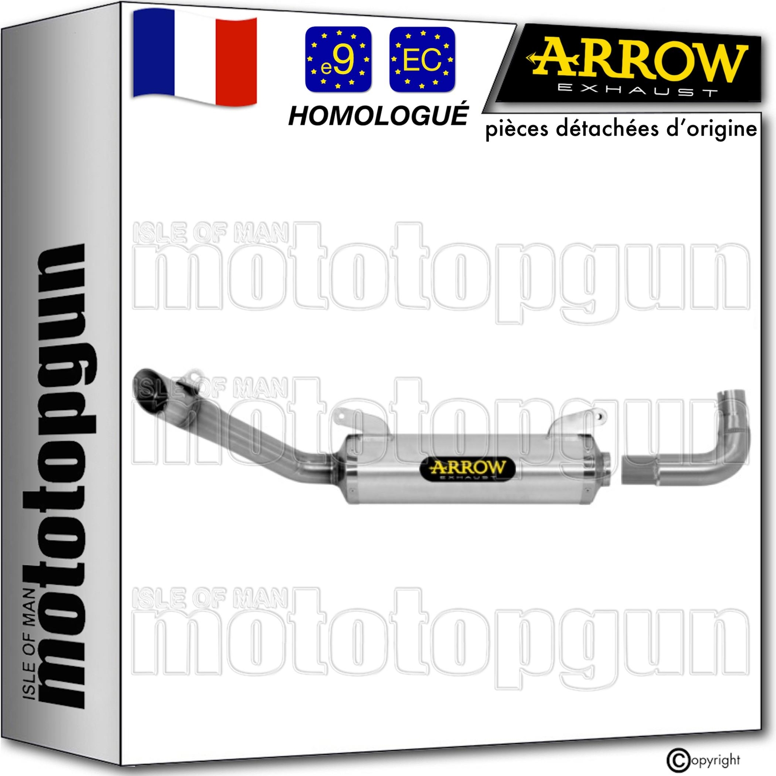 Silencieux pot échappement Arrow Thunder Aprilia RS4 125 17-18 homologué