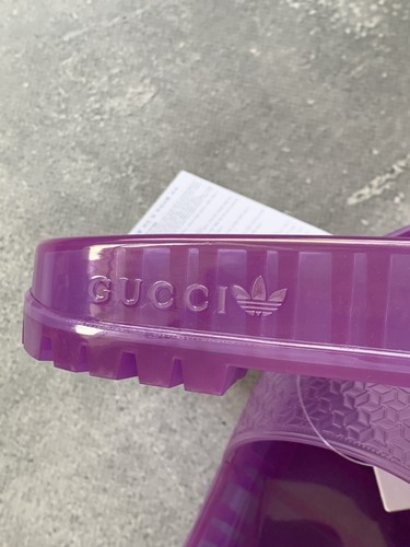 ADIDAS x GUCCI ADILETTE TRANSPARENT WOMEN'S SLIDES SIZE US 9 UK 8 EU 42 - Picture 5 of 15