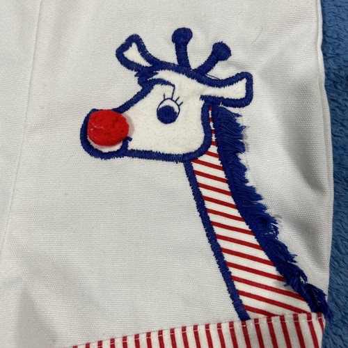 Vintage Buster Brown Red/White Striped Bubble Romper 12 Months Giraffe Applique - Picture 3 of 5