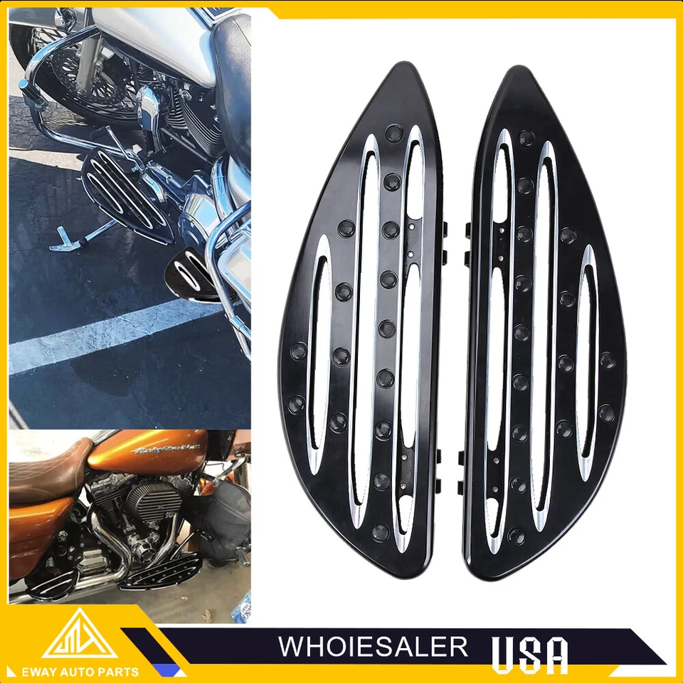 Driver Stretched Floorboards For Harley Softail FLSTN Fatboy Road King Custom  - Image 4 of 4