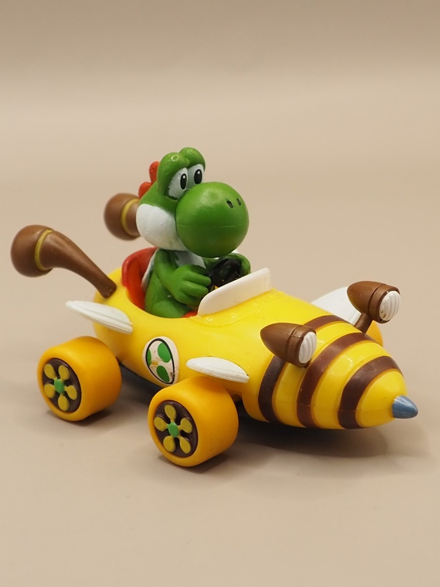 Yoshi Super Mario Bros Mario Kart Pull Back Car Toy Mini Figure
