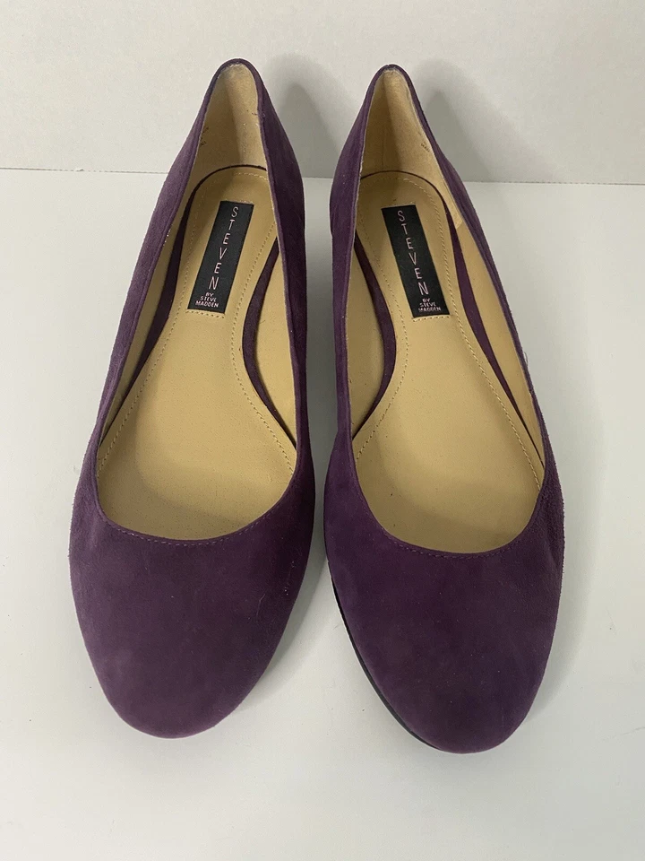 Steven By Steve Madden 紫色麂皮绒平底鞋。 7.5 码 — 第 2/4 张图片