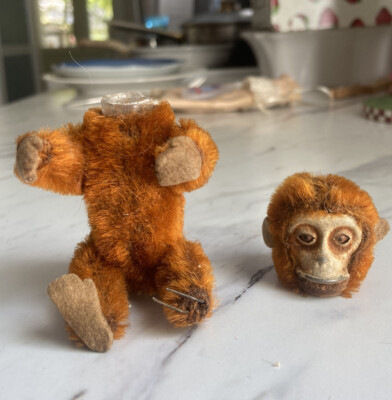 Vintage collectible Antique 1920's Schuco minature mohair toy