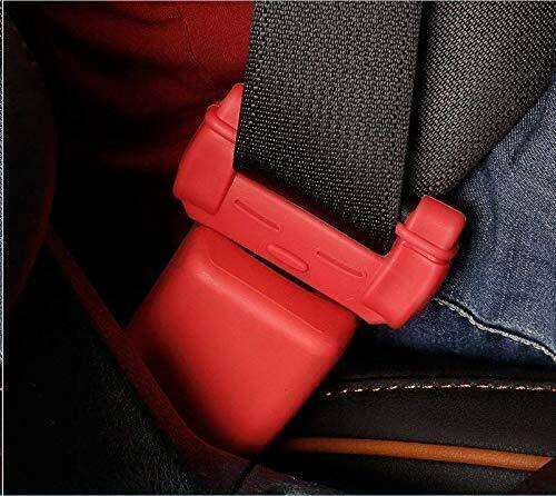 Auto Car Safty Accessories Seat Belt Buckle Clip Anti-Scratch Cover Silicone Red - Bild 10 von 12