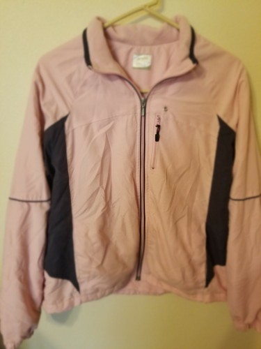 danskin womens size L pink gray full zip L Sleeve 3 pockets 1 zips lined fleece - Picture 8 of 12