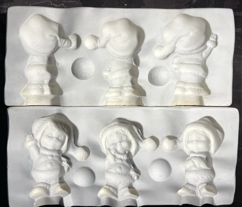 Vintage Scarlatella Ceramic Slip Casting Mold Xmas Santa Children 191