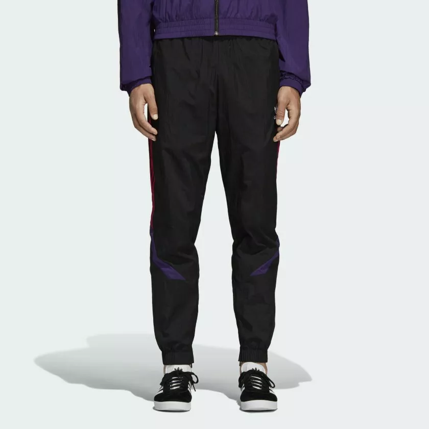 adidas Originals Mens Sportive Track Pants Size XL Black Purple MSRP 80