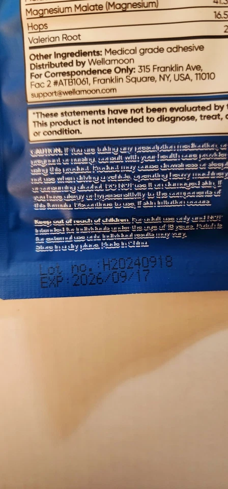Wellamoon Sleep Support Patches 28 Patches Per Pk 3 Packs a total of 84 patches - Image 3 of 3
