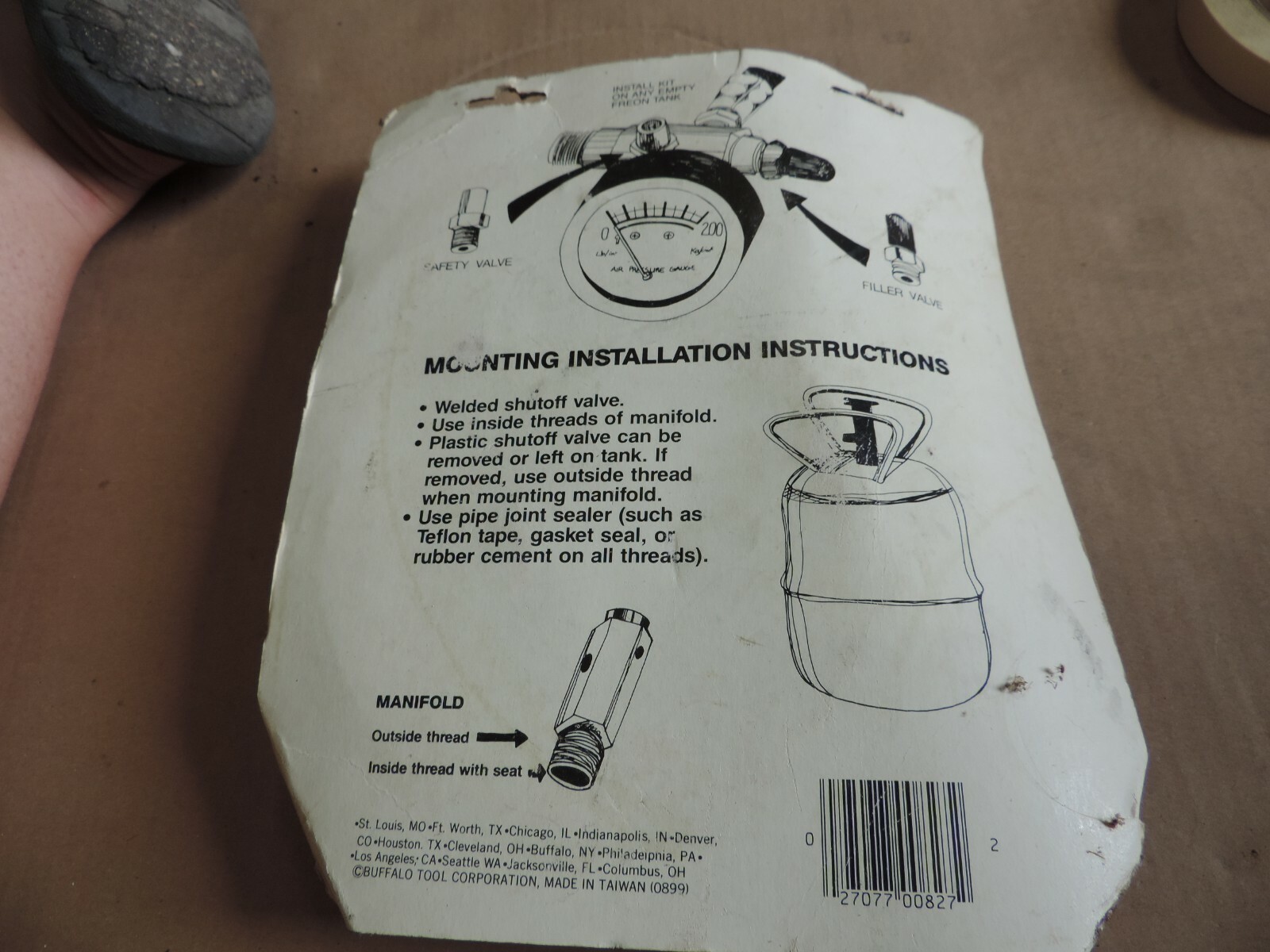 Buffalo Brand Freon Tank Conversion Kit eBay