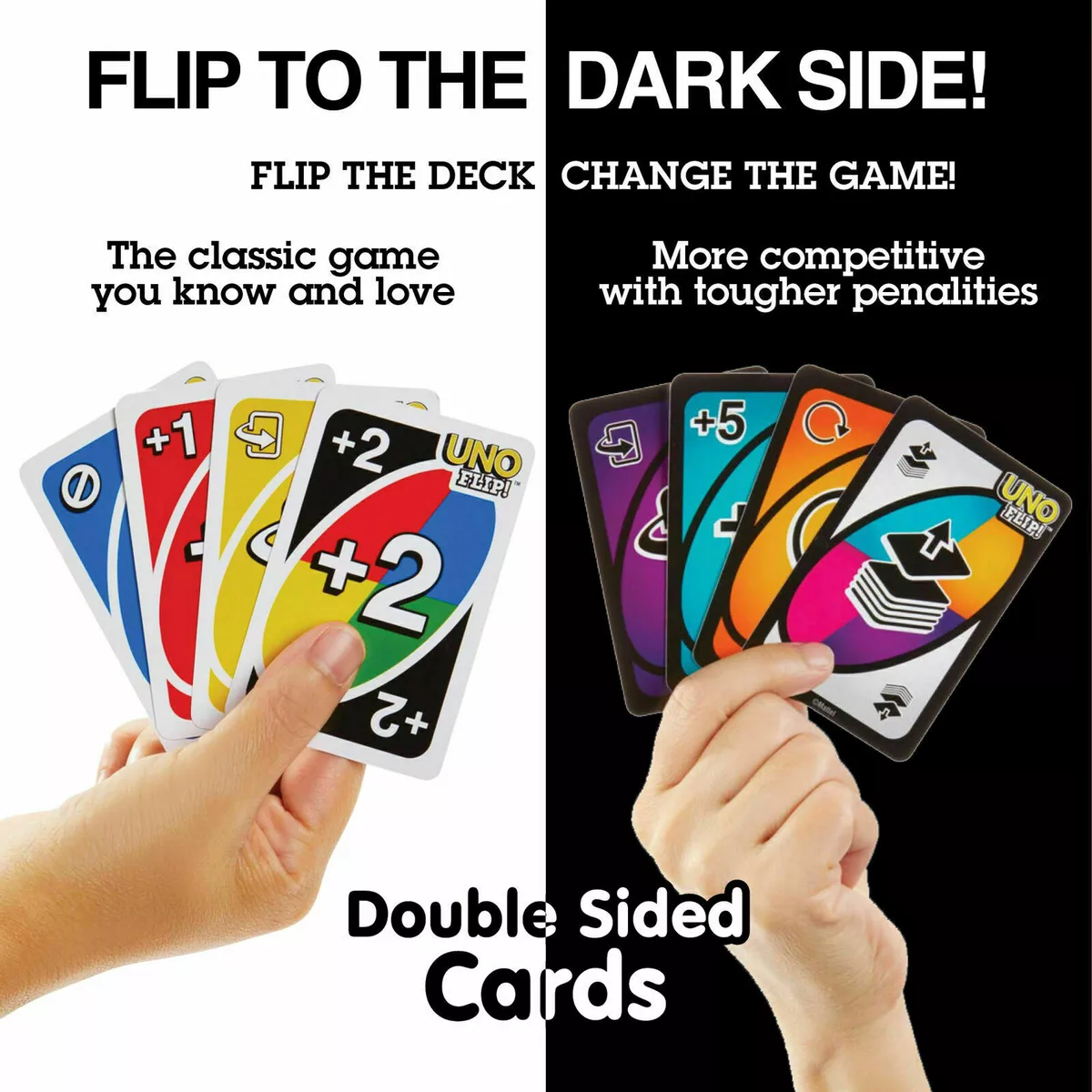 Uno® Flip!™ Card Game Double Sided Cards - Flip The Deck Change The Game