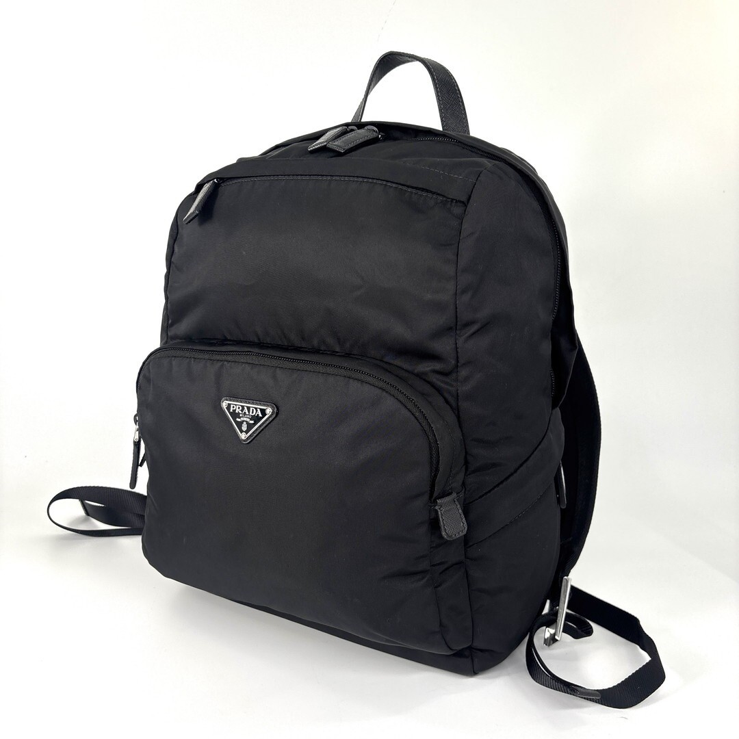 Super Excellent Condition PRADA 2VZ1042 Backpack Men s Ladies Black Re Nylon Bac thumbnail 2