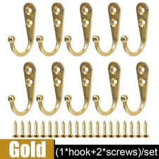 Image of 1-30set Coat Hooks Black Robe Double Wall Door Hall Cupboard Clothes Hanger