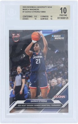 Sarah Strong University of Connecticut 2025 Bowman University Now #7 BGS 10 Card