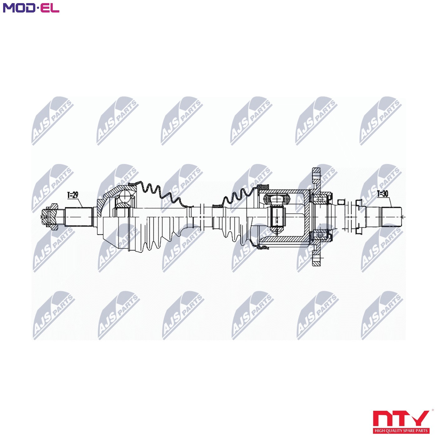 Nty Driveshaft For Nissan X-Trail 2.0Dci T31 07- /Front,Right - Image 5