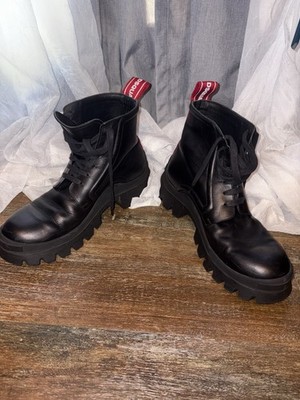 Dsquared2 Black Tank Tape Boots 
