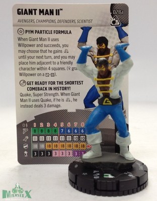 Heroclix Smash and Destroy set Giant-Man II #028a Rare figure w/card!
