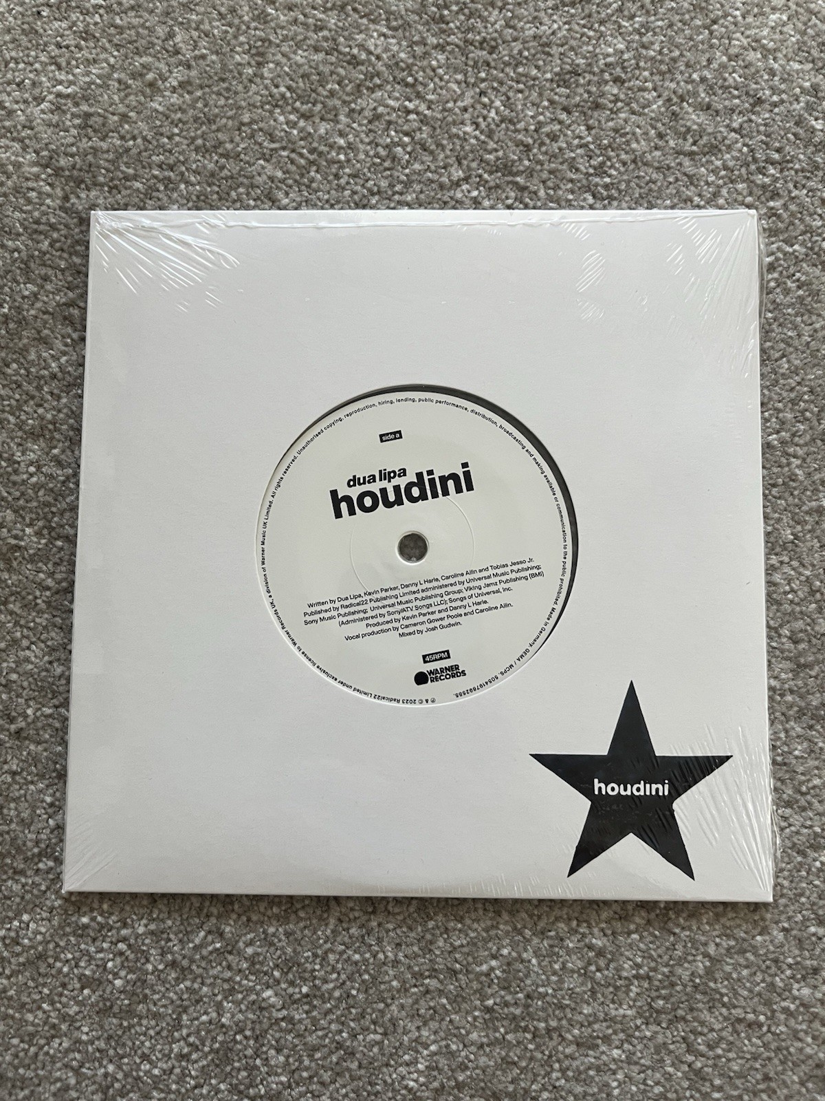 Dua Lipa - Houdini  Limited Edition 7"" Clear Vinyl Sealed- Radical Optimism