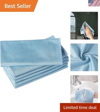 Durable 320 GSM Microfiber Cleaning Cloths - 6 Pack, 16x16 Inch for All Surfaces
