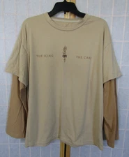 Shein "The Icing On The Cake" Beige Cotton/Poly LS Crew Neck Women's T-Shirt 2XL