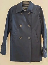 Vintage Banana Republic Women's Cotton Navy Peacoat Size Small