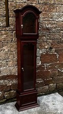Empty Grandmother Longcase Clock Mahogany Finish Case Modern