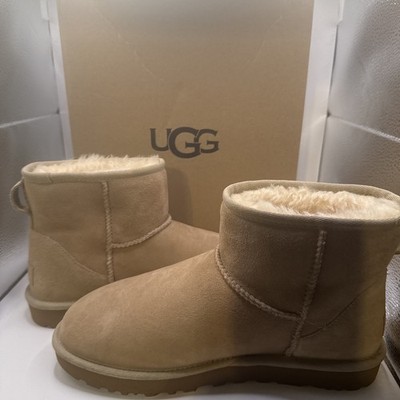 UGG SAND CLASSIC MINI II SUEDE SHEEPSKIN BOOTS, WOMEN US 8/ EUR 39 ~NIB