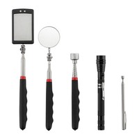 WilTec Magnetheber Set 5-Tlg Mit LED Teleskop Magnetstab Inspektionsspiegel