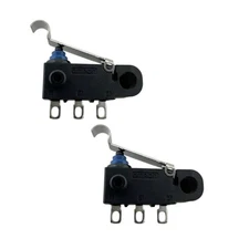 2x Omron D2HW-C231H Curved Lever 3-Pin Micro Switch Snap Action SPDT 0.1A/125VAC