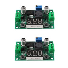 2pcs LM2596 Adjustable DC-DC Step Down Buck Power Convert Module with LED Vol...