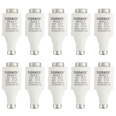 DII D27 Spirale Keramik Sicherungen Diazed 25A 500VAC Kabelschutz 10er
