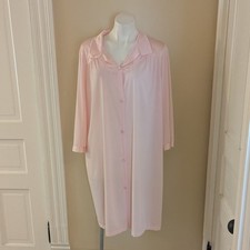 Vintage Vanity Fair Pegnoit Nightgown Button Down Pink Medium