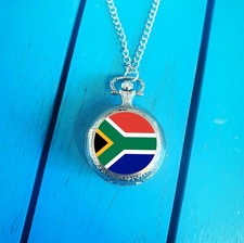 South Africa Flag Pocket Watch. South African Gift for Him. Christmas Gift.