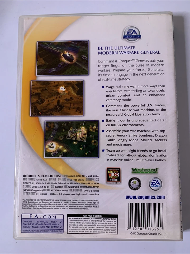 Command & Conquer Generals PC Windows CD-ROM 2002 RTS Strategy Game Complete - Image 2 of 4