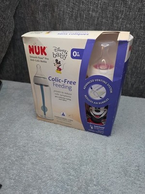 Disney Baby Mickey Mouse Nuk Smooth Flow Pro Anti-Colic 3 Bottle 10 oz Set NEW