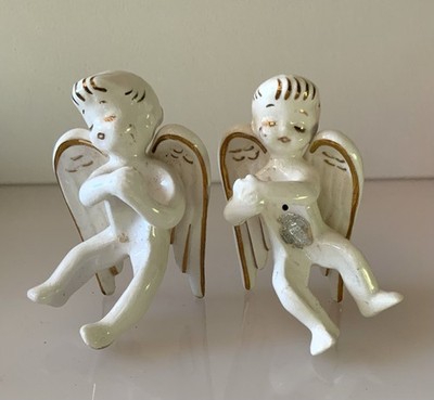 Pair Napco Angel Candle Huggers Climbers Vintage 1950's Ceramic | eBay