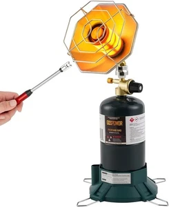 Chauffe-propane 6200BTU Réchauffeur extérieur portable avec USB Support de cylindre plus léger