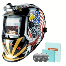 TRQWH Welding Hood Auto Darkening Helmet Light True Color Optical Clarity