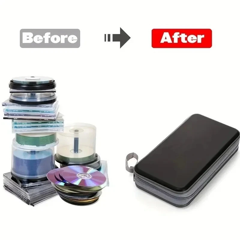 96 Disco CD Estuche Soporte Almacenamiento DVD Portátil Billetera Organizador Viaje CD Bolsa EE. UU. Foto 2 de 4